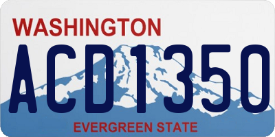 WA license plate ACD1350