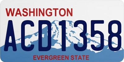 WA license plate ACD1358