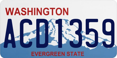 WA license plate ACD1359
