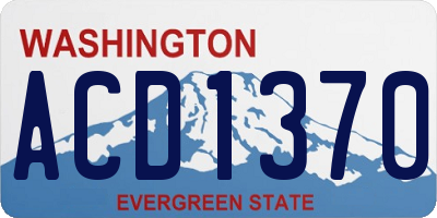 WA license plate ACD1370