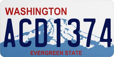 WA license plate ACD1374
