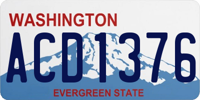 WA license plate ACD1376