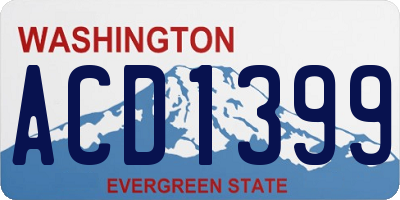 WA license plate ACD1399
