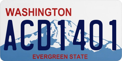 WA license plate ACD1401