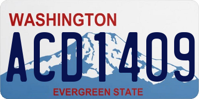 WA license plate ACD1409