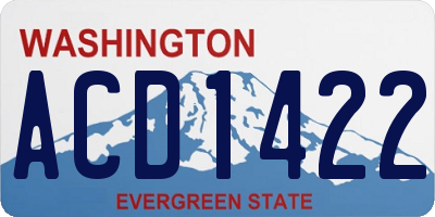 WA license plate ACD1422