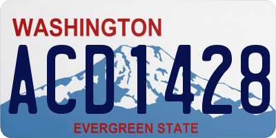 WA license plate ACD1428
