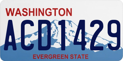 WA license plate ACD1429