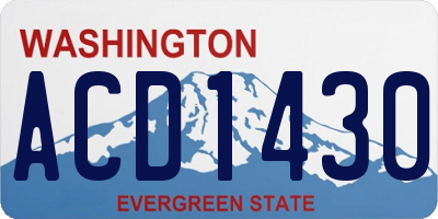 WA license plate ACD1430