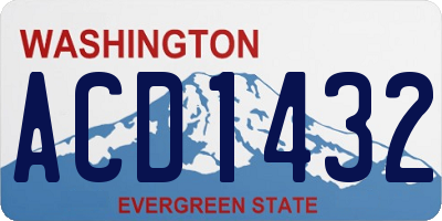 WA license plate ACD1432