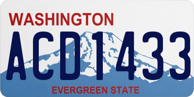 WA license plate ACD1433