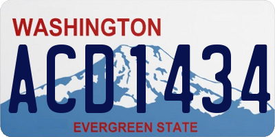 WA license plate ACD1434