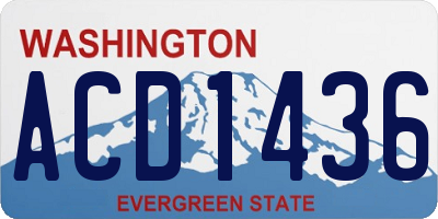 WA license plate ACD1436