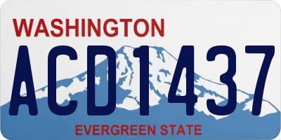 WA license plate ACD1437