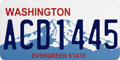 WA license plate ACD1445
