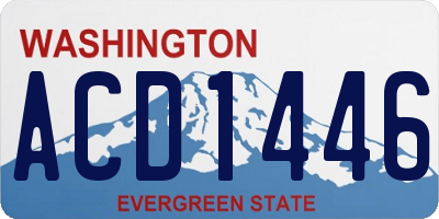 WA license plate ACD1446