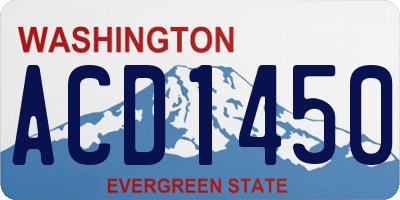 WA license plate ACD1450