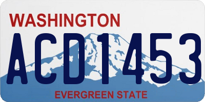 WA license plate ACD1453