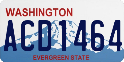 WA license plate ACD1464