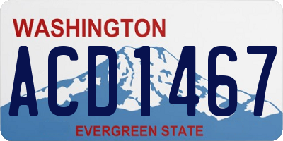 WA license plate ACD1467