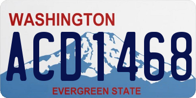 WA license plate ACD1468