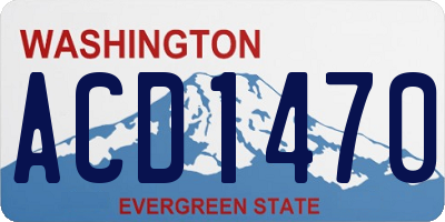 WA license plate ACD1470