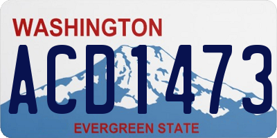 WA license plate ACD1473