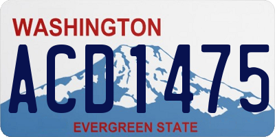 WA license plate ACD1475