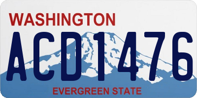 WA license plate ACD1476