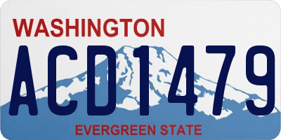 WA license plate ACD1479