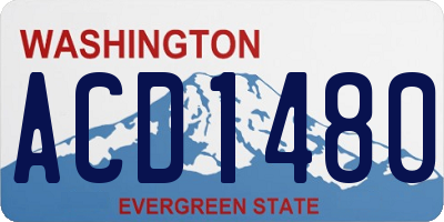 WA license plate ACD1480