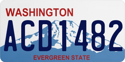 WA license plate ACD1482