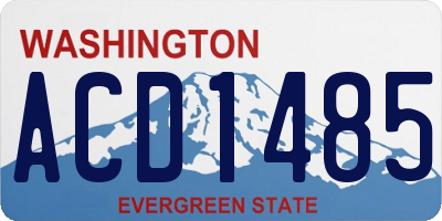 WA license plate ACD1485