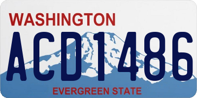WA license plate ACD1486