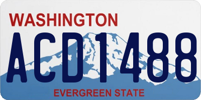 WA license plate ACD1488