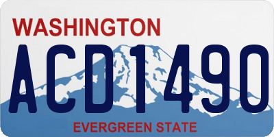 WA license plate ACD1490