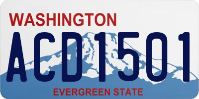 WA license plate ACD1501