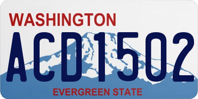 WA license plate ACD1502