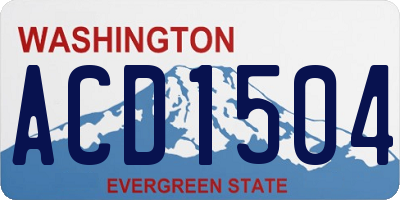 WA license plate ACD1504