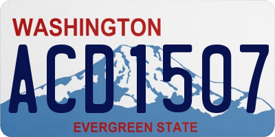 WA license plate ACD1507