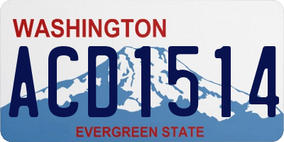 WA license plate ACD1514