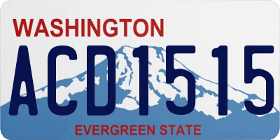 WA license plate ACD1515