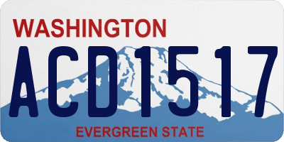 WA license plate ACD1517
