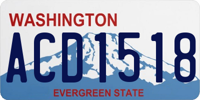 WA license plate ACD1518