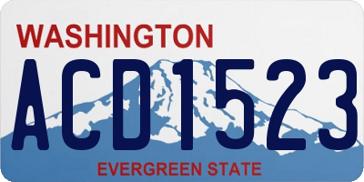 WA license plate ACD1523