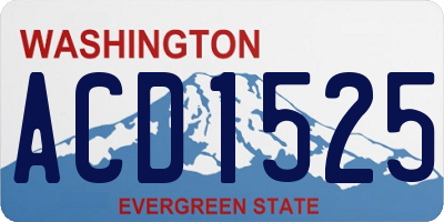 WA license plate ACD1525