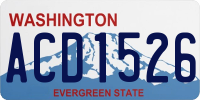 WA license plate ACD1526