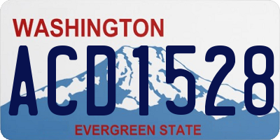 WA license plate ACD1528