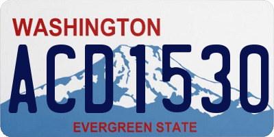 WA license plate ACD1530