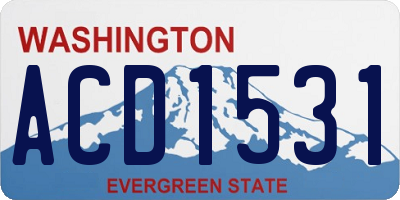 WA license plate ACD1531